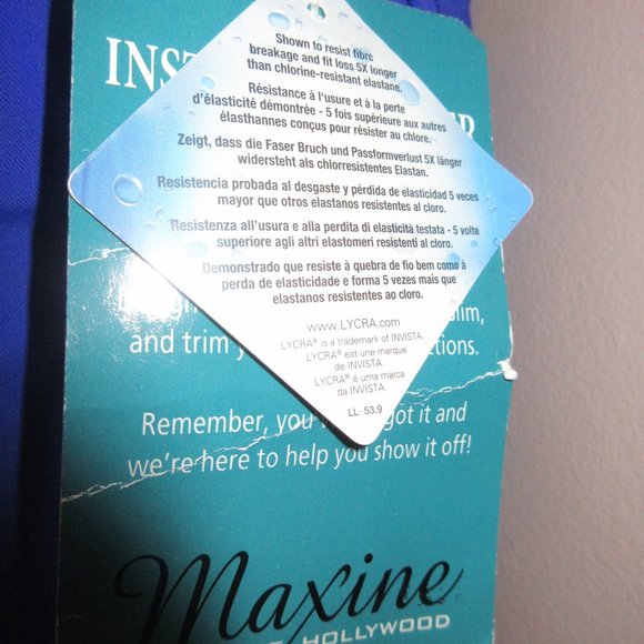 NWT Maxine of Hollywood Royal Blue Swim Suit size L/XL - Picture 4 of 9